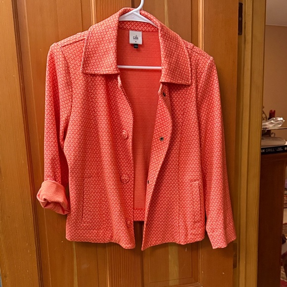 CAbi Vibrant Orange Coral Blazer - Picture 5 of 6